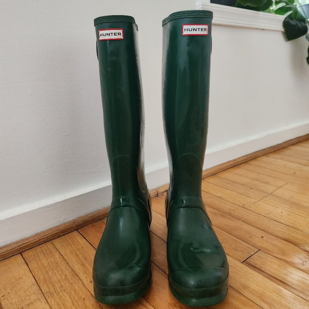 Hunter Green Tall Rainboots